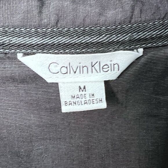 Calvin Klein Mens Pullover 1/4 Button Snap Golf Sweater black Size medium - Picture 10 of 15